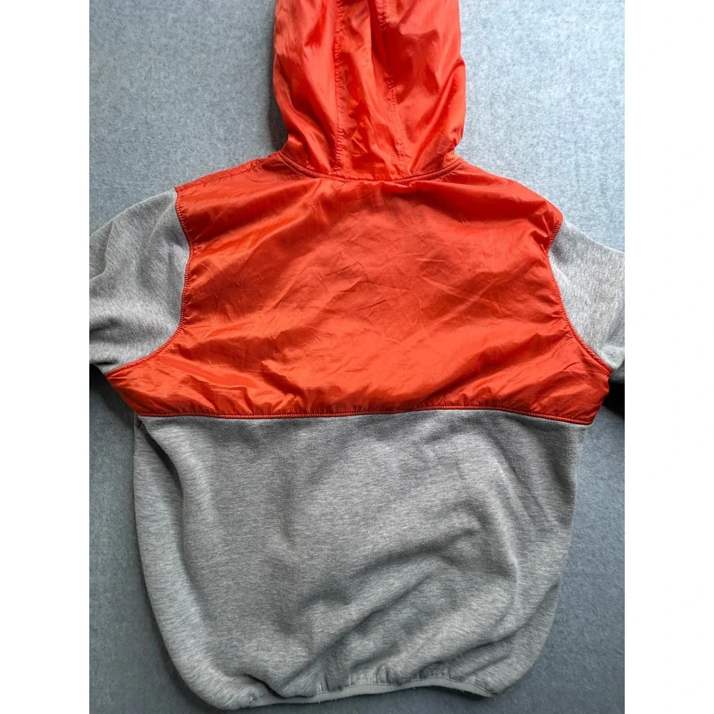 NFL Denver Broncos Full Zip Hoodie Jacket Orange Gray Colorblock Mens XL